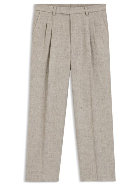 BOSS MICRO-PATTERNED TROUSERS IN AN OVERSIZED-FIT