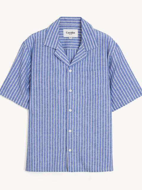 Corridor LINEN STRIPE SS - BLUE