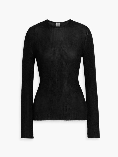 TOTEME Metallic cotton-blend sweater