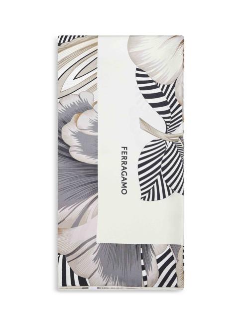 FERRAGAMO Brezza print silk twill scarf