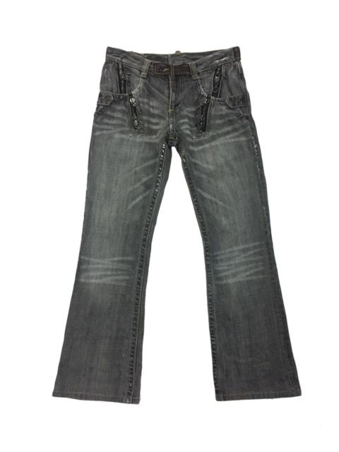 Other Designers Japanese Brand - Semantic Design Flare Zipper Pockets Bondage Jeans