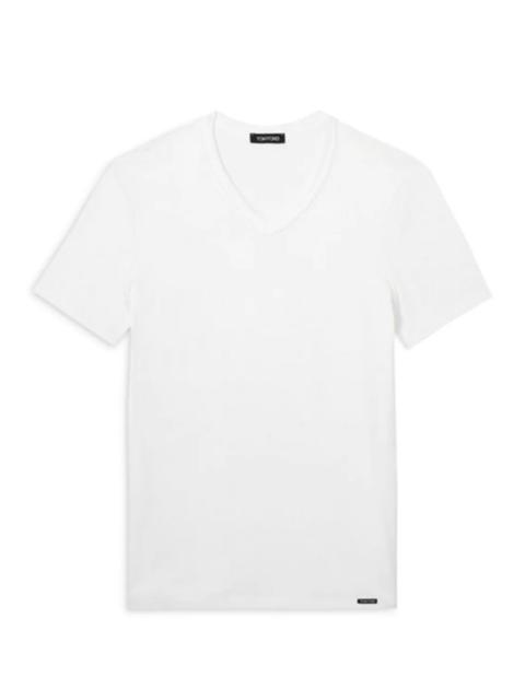 TOM FORD Cotton Blend V-Neck Tee
