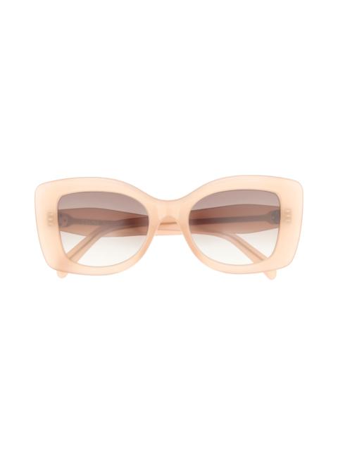 CELINE CELINE 3 Dots Butterfly Sunglasses in Shiny Pink /Gradient Brown at Nordstrom
