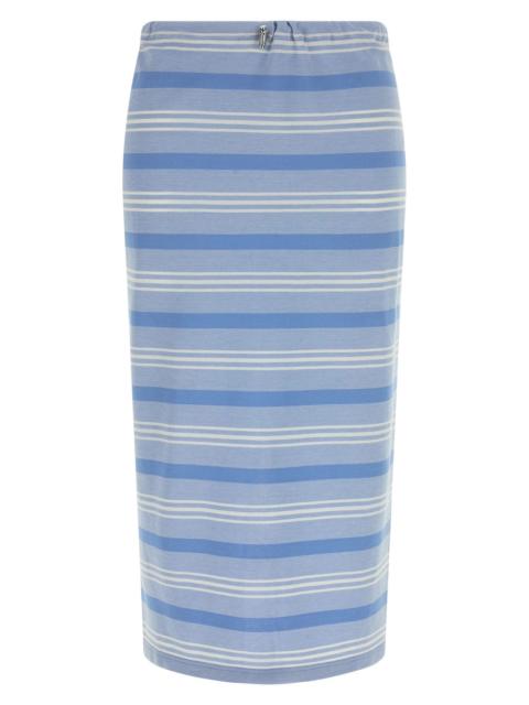 Prada Striped piqué skirt