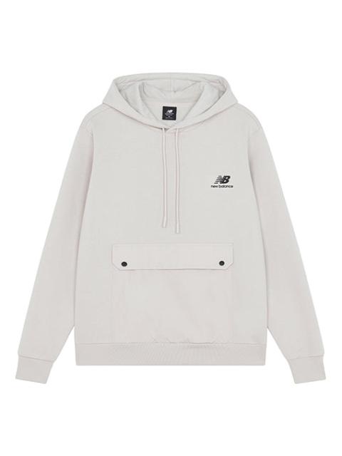 New Balance Men's New Balance Logo Printing Pullover White AMT14338-BE