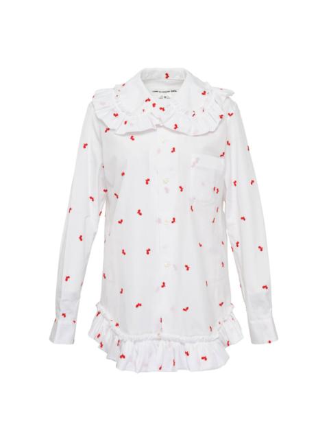 Comme des Garçons GIRL Embroidery Leaf Pattern Blouse