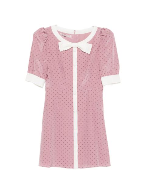 Alessandra Rich Alessandra Rich Polka-dot Bow-detail Mini Dress