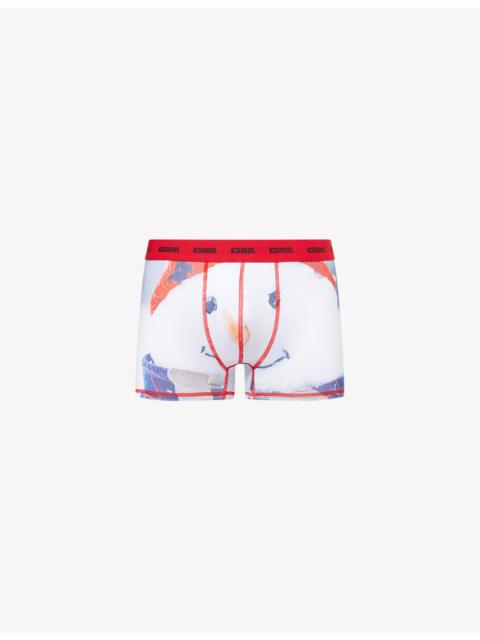 Diesel Logo-Waistband Stretch-Jersey Trunks