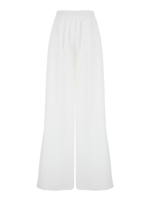 THE ANDAMANE - The Andamane Women 'Wiley' White Pants With Elastic Waist And Wide Leg Design In Cotton Woman