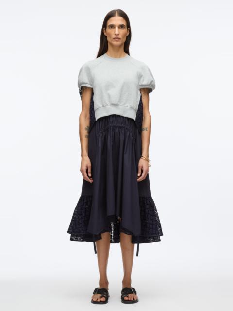 3.1 Phillip Lim French Terry Dress with Broderie Anglaise