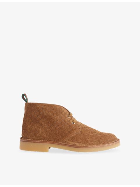 GUCCI Moreau Suede Ankle Boot