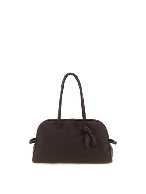 JACQUEMUS JACQUEMUS The Turismo Leather Brown Bowling Bag New & Authen