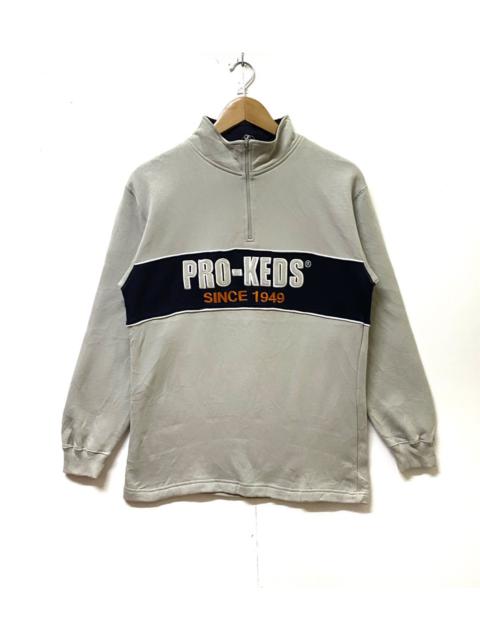 Other Designers Pro keds sweatshirt halfzip spellout big logo grey small