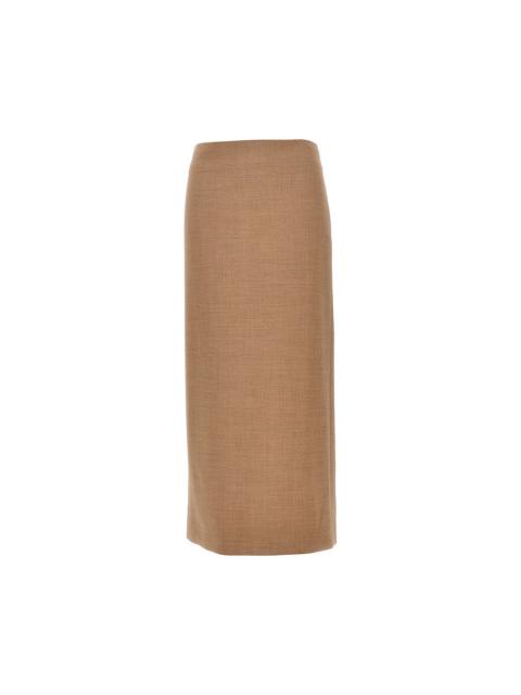 armarium Armarium Jackie Stretch Wool Midi Skirt Beige