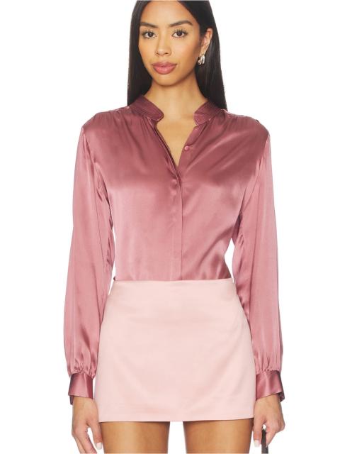 L'AGENCE Bianca Band Collar Blouse