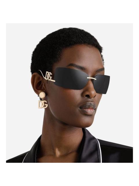 Dolce & Gabbana NEW DG2319 02/87 DOLCE&GABBANA GOLD SHIELD SUNGLASSES DG2319