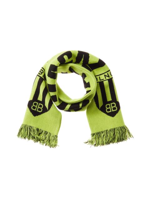 BALENCIAGA Balenciaga Logo Soccer Wool-Blend Scarf