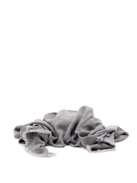 Brunello Cucinelli Men Cashmere Chevron Scarf