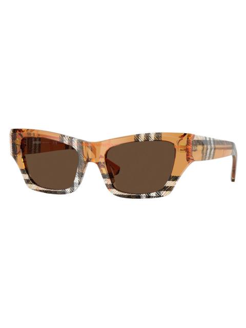 Burberry Burberry Dark Brown Cat Eye Ladies Sunglasses BE4441U 414673 52