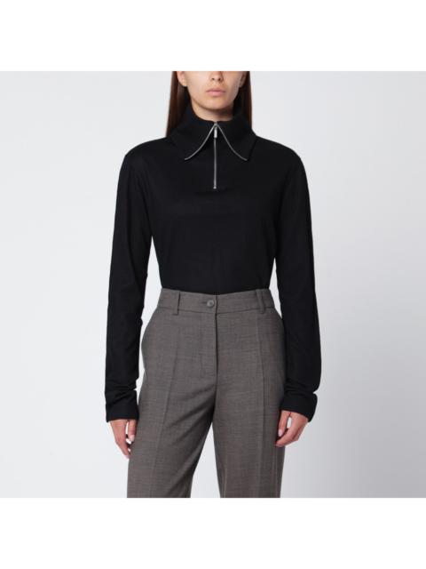 entire studios Entire Studios Black Wool Zip-Collar Top Women