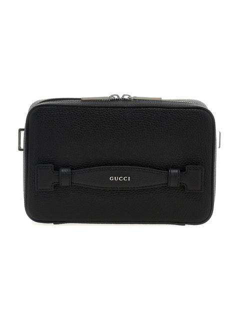 GUCCI Logo Leather Shoulder Strap