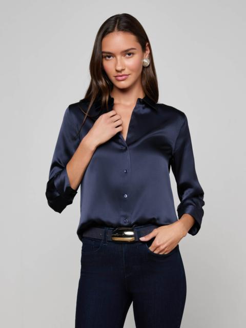 L'AGENCE Dani Silk Blouse
