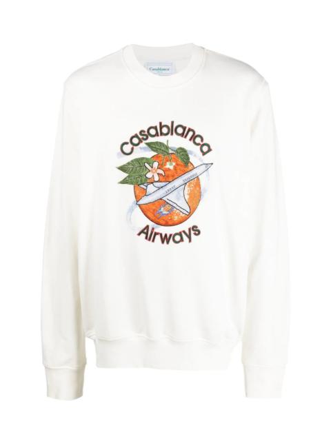 CASABLANCA ORBITE AUTOUR DE L'ORANGE SWEATSHIRT