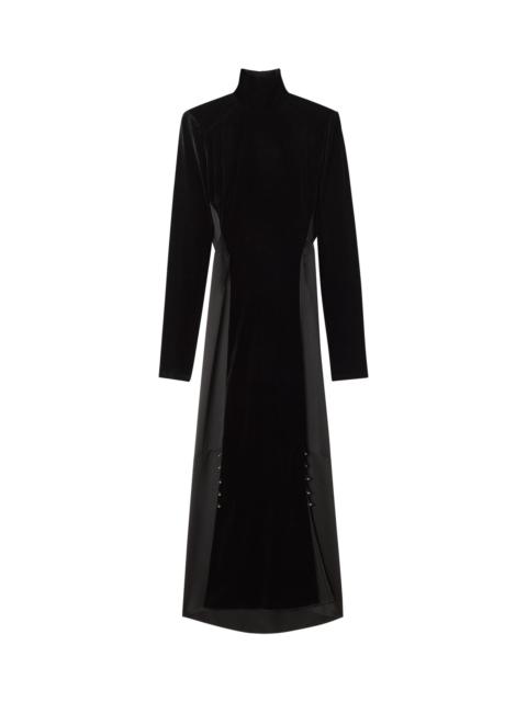 Lanvin Lanvin Velvet Midi Dress in Black at Nordstrom