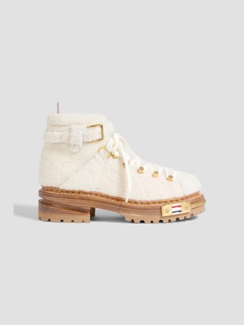 Thom Browne Embellished shearling hiking boots
