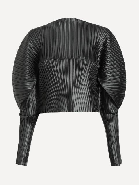 ISSEY MIYAKE GLOSSED-METAL-PLEATS Top