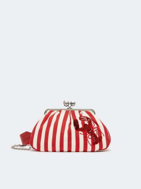 WEEKEND Max Mara Medium striped cotton Pasticcino bag - RED