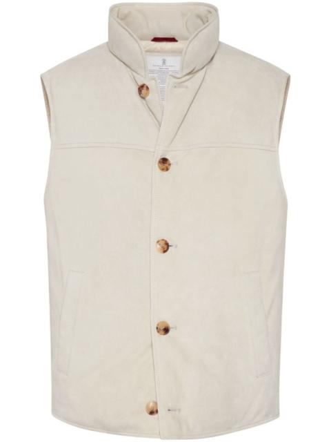 Brunello Cucinelli padded leather vest