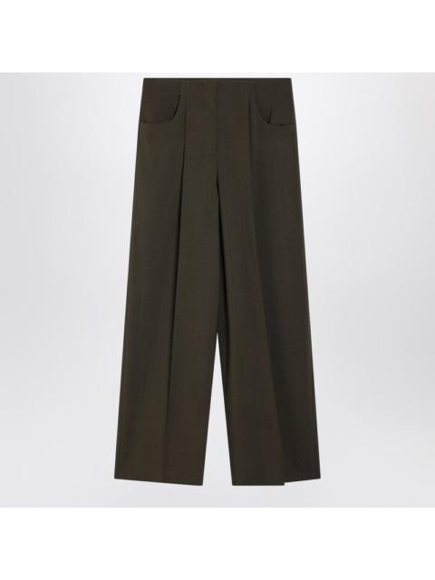 FENDI Fendi Green Wool And Mohair Trousers Women