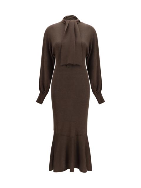 JACQUEMUS Jacquemus Losange Knit Dress Brown