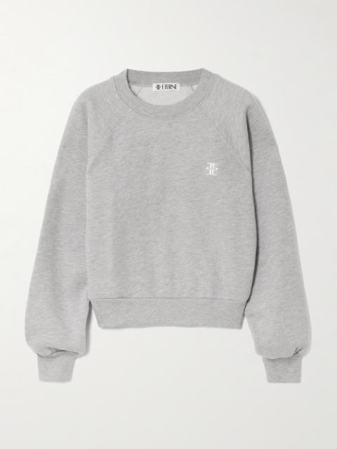 ÉTERNE Embroidered Cotton And Modal-blend Jersey Sweatshirt
