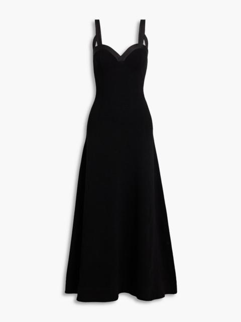 Jil Sander Bouclé-knit cotton-blend maxi dress