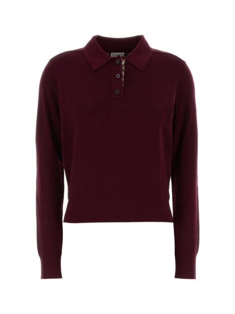 Burberry Burberry Women Grape Wool Polo Shirt