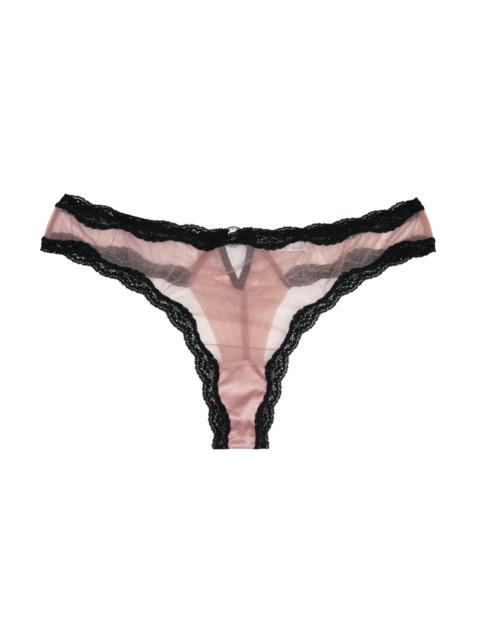 Fleur du Mal Sheer Tulle Thong