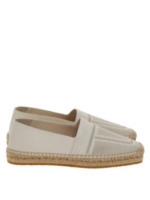 FERRAGAMO Ferragamo Seda Leather Espadrilles, Size 7 C
