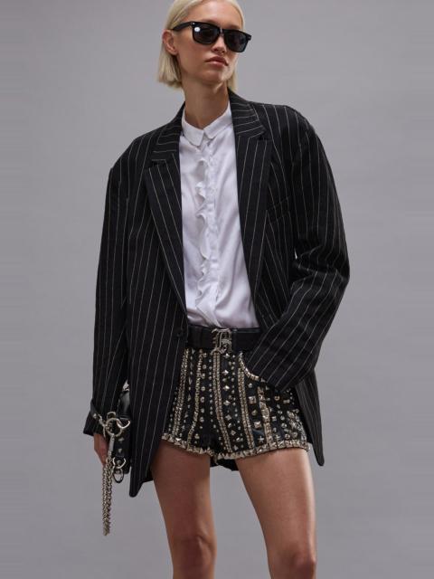 R13 5-POCKET LEATHER SHORT