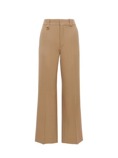Chloé CROPPED TAILORED PANTS IN WOOL GRAIN DE POUDRE