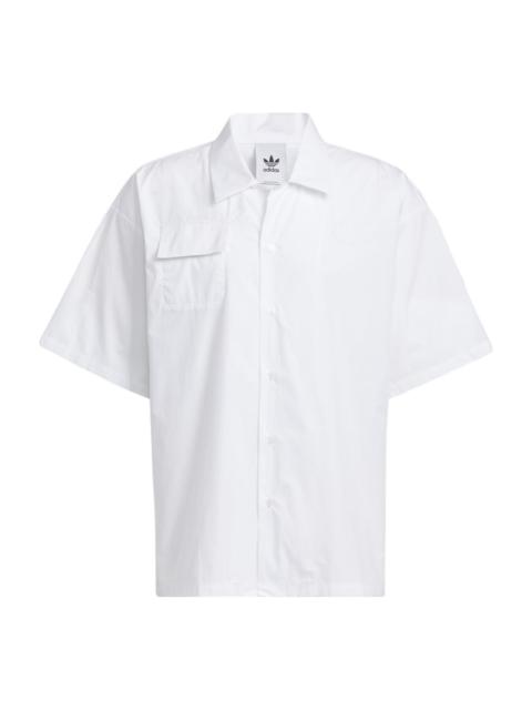 adidas adidas originals Speed Ss Shirt Smiling Face Pattern Embroidered Solid Color Short Sleeve Couple Sty