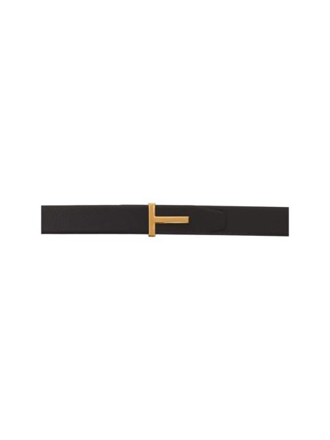 TOM FORD Brown & Black Leather Ridge T Reversible Belt
