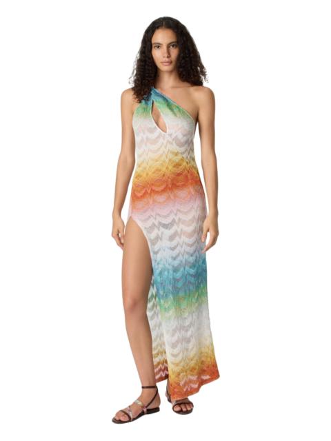 Missoni Missoni Asymmetric Cover-up Dress In Shaded Lamé Viscose in Multicoloured at Nordstrom