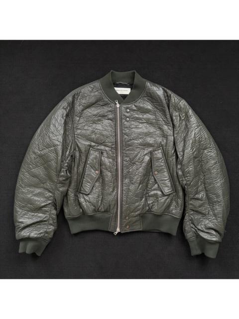 Dries Van Noten Dries Van Noten 21FW Wrinkled Olive Green Coat