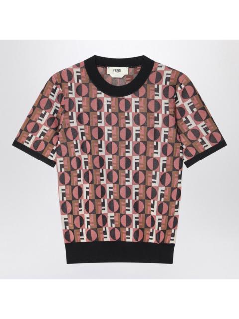 FENDI Fendi Pink Viscose Jacquard Jumper Women
