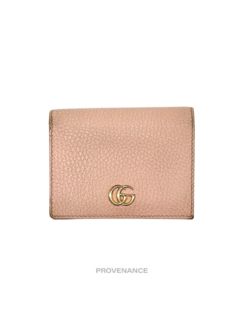 GUCCI Gucci GG Marmont Card Holder Wallet - Pink Leather