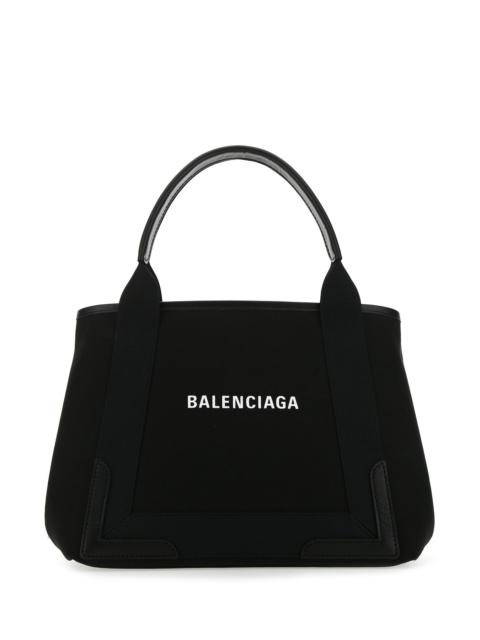 BALENCIAGA Black canvas small Cabas Navy handbag