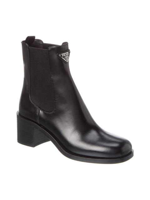 Prada Prada Brushed Leather Bootie