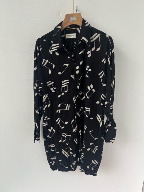 SAINT LAURENT Saint Laurent Musical Note Black Dress